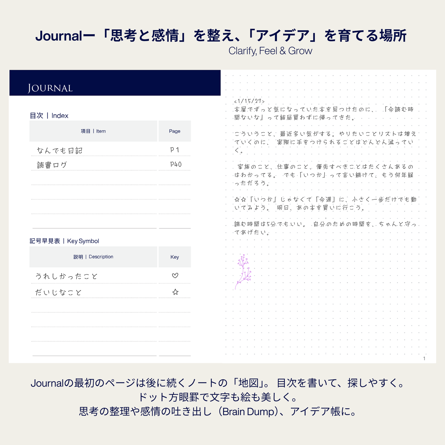 2027年 手帳|Forte Planner グレージュ A5サイズ マンスリー・ウィークリー・ジャーナル一体型 全5色 2026年12月始まり