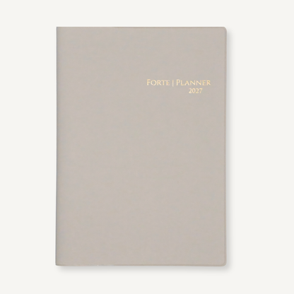 2027 Planner | Forte Planner Greige A5 Size Monthly, Weekly, and Journal Combined, All 5 Colors, Starts December 2026