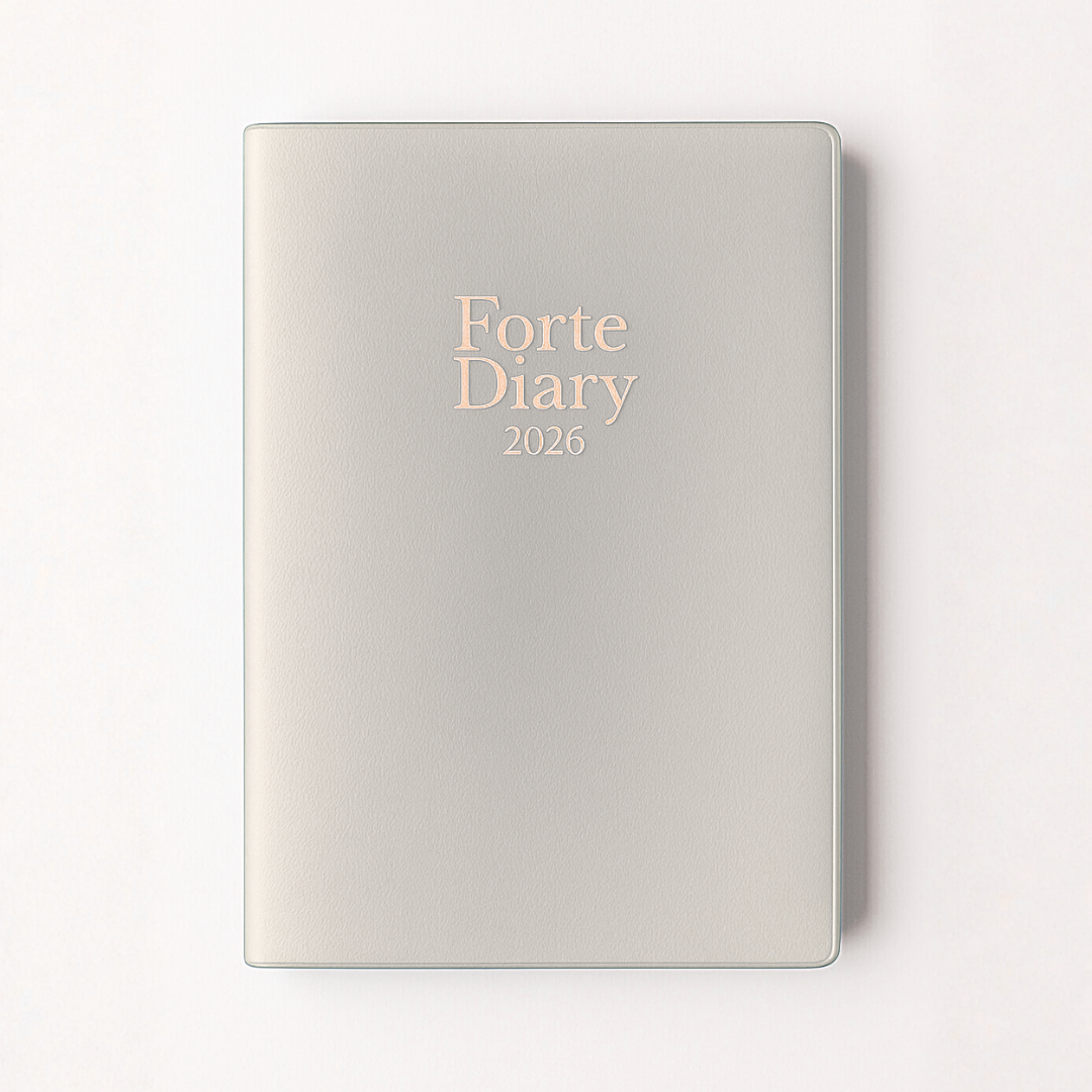 Forte Diary 2026 A5 12月始まり グレー