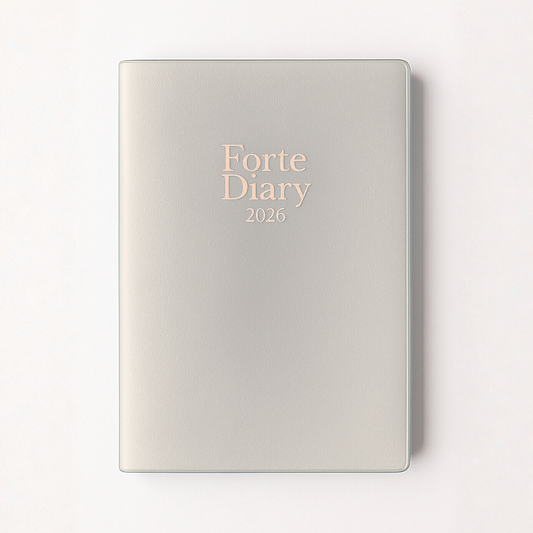 Forte Diary 2026 A5 12月始まり グレー