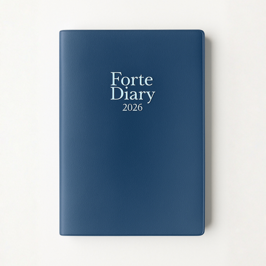 Forte Diary 2026 A5 12月始まり ネイビー