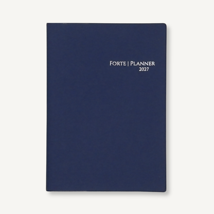 2027年 手帳｜Forte Planner クラシックネイビー A5サイズ マンスリー・ウィークリー・ジャーナル一体型 全5色 2026年12月始まり